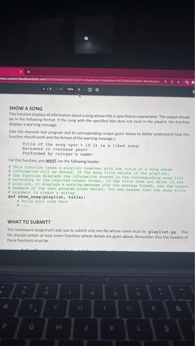 one flle whose name must be playlist. py. This file should contain
