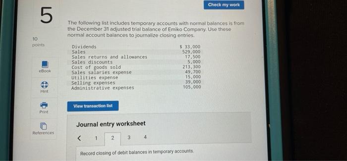 6 Checimy work 5 The flowing is powers with comes mo December