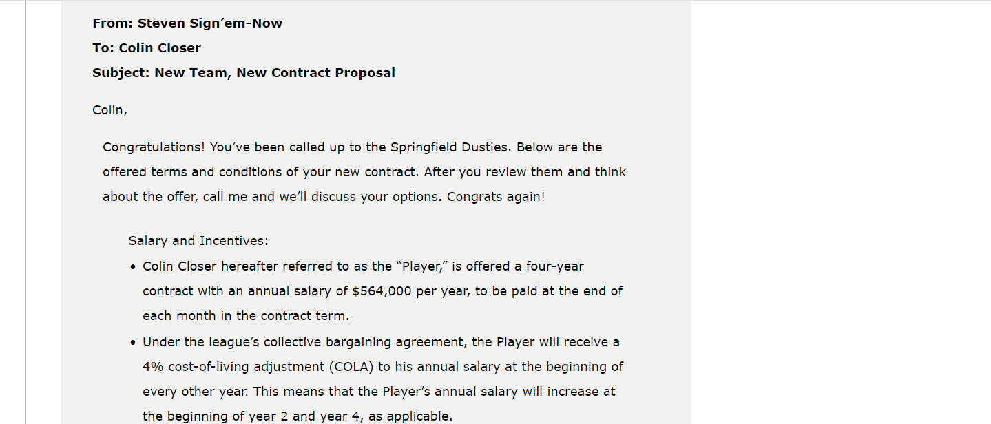 old and has always dreamed of playing in the big leagues. Last