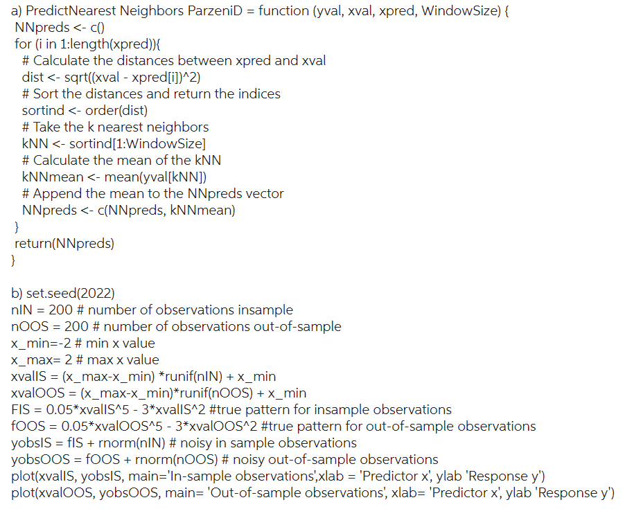 a uniform grid of predictors from 2 to 2 with step size