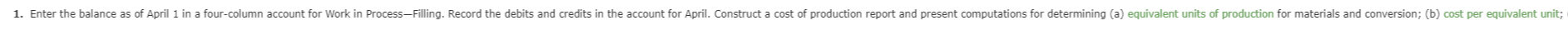 Reports Hearty Soup Co. uses a process cost system to record the