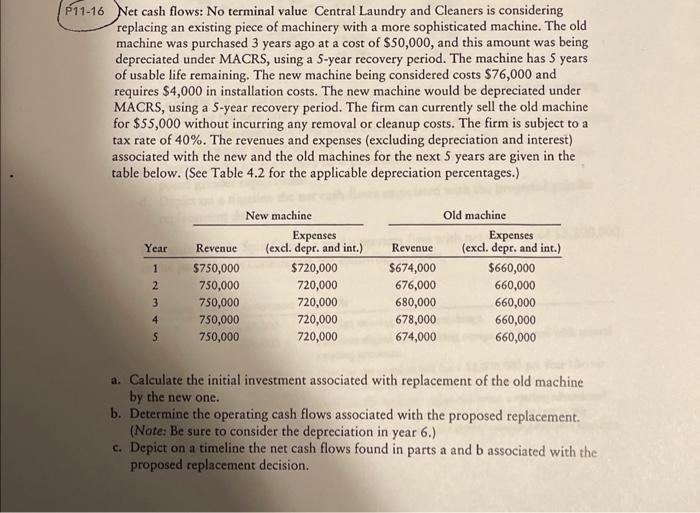 please do subpart c. thank you 16 Net cash flows: No terminal