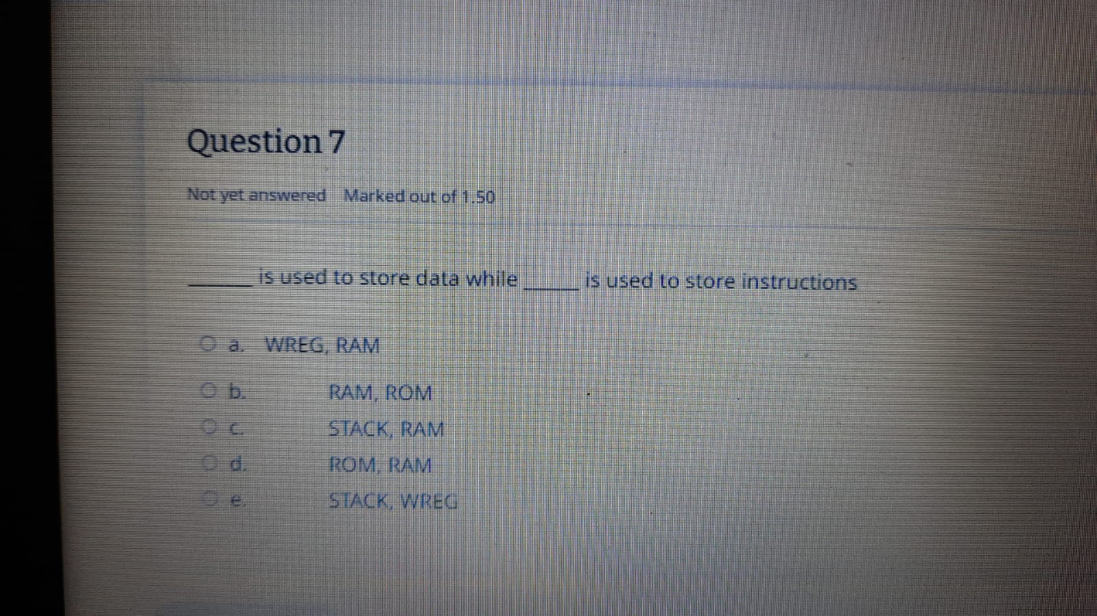 is used to store data while is used to store instructions