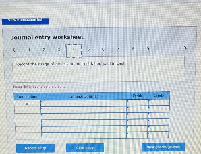 production, $39,000. Indirect materials used in production, $17,800. c. Paid cash for