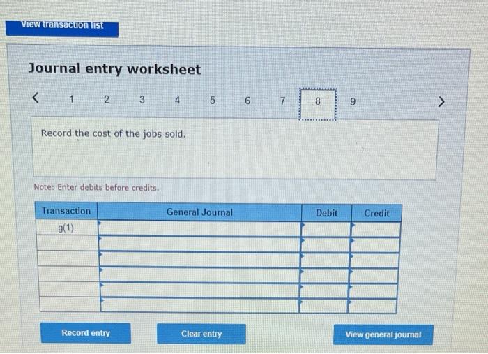 labor cost f. Transferred cost of jobs completed to finished goods. $60,600.