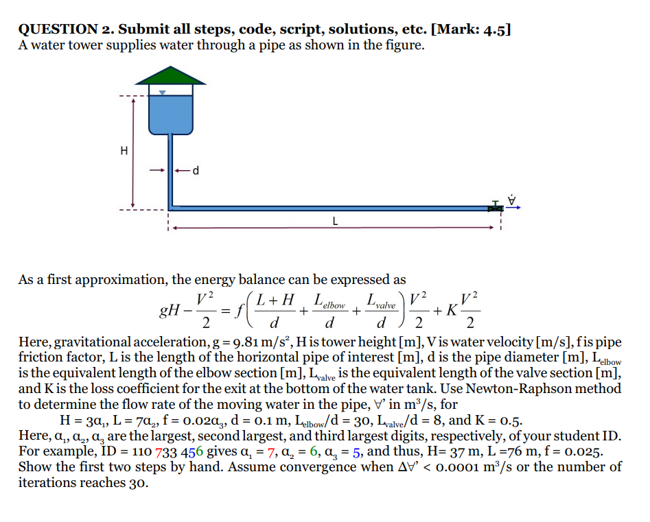  PLEASE SOLVE VIA MATLAB!!!!!!!!!! QUESTION 2. Submit all steps, code, script,
