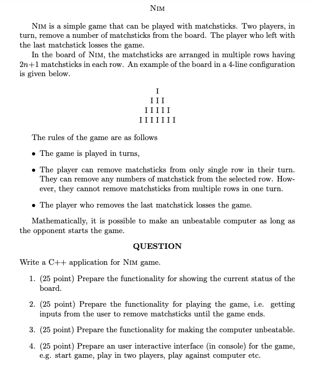 Please use C++ and add comments. You have time until Jan 3,