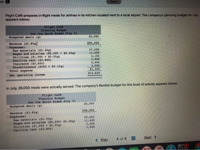 please type the answer est Saved Flight Caf prepares in-flight meals for