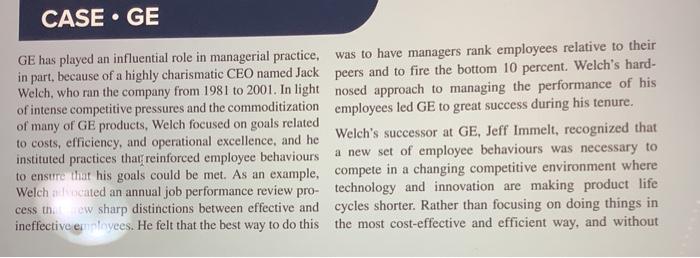 please answer 3 questions in second photo CASE.GE GE has played an