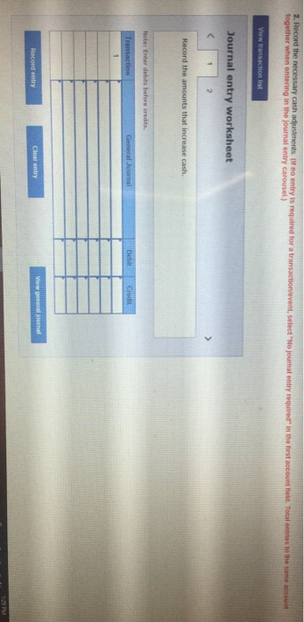 adjustments in the journal entry part (The following information apples to the