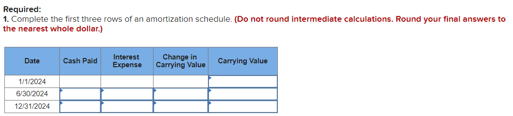 Problem 9-7A (Algo) Prepare a bond amortization schedule and record transactions for