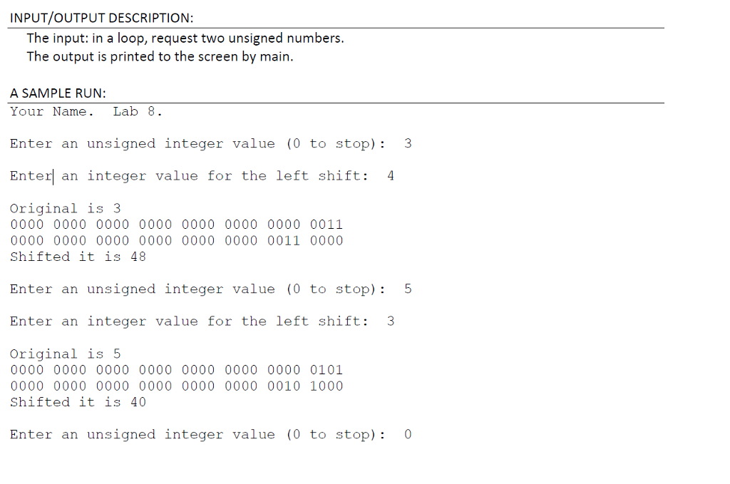 Write a function that begins: int rotate_left (unsigned num, int n) {