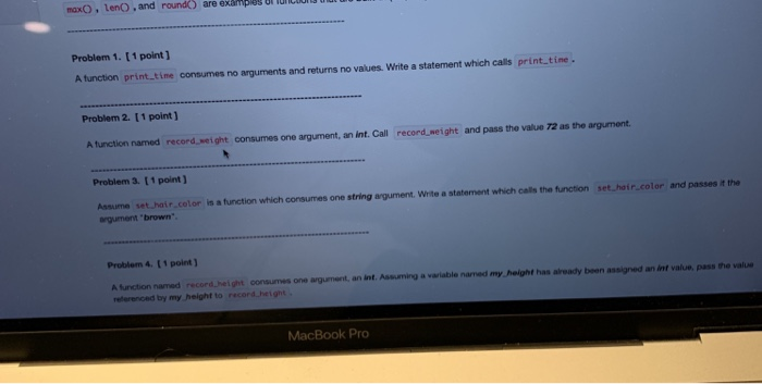  The program used is Python. Need help on 1 through 4