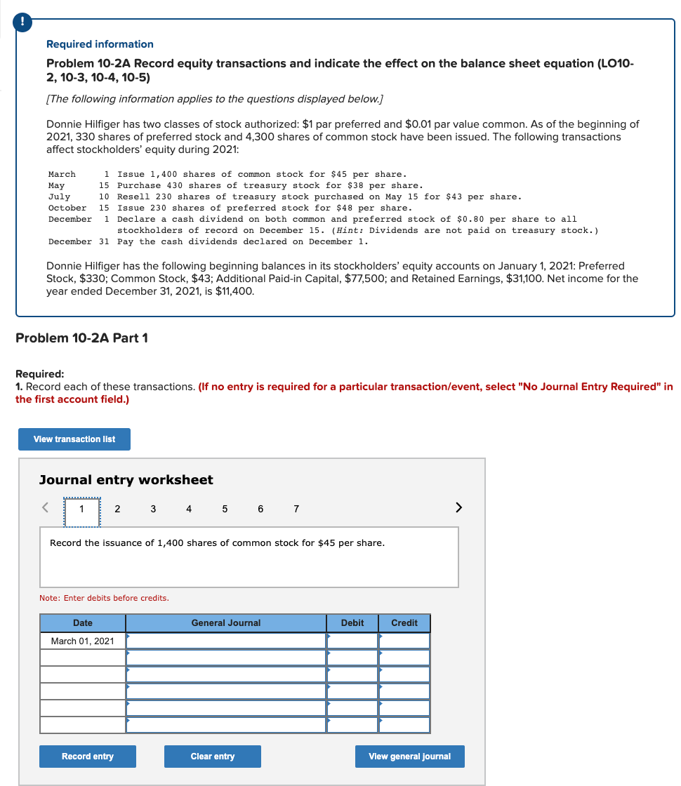 no entry is required for a particular transaction/event, select "No Journal Entry