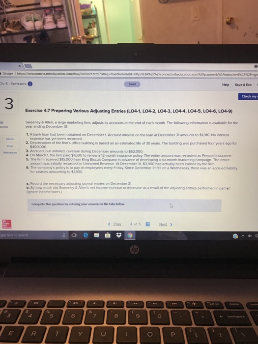  Secure http// h. 4.Exercises Help Save & Exit Check my v