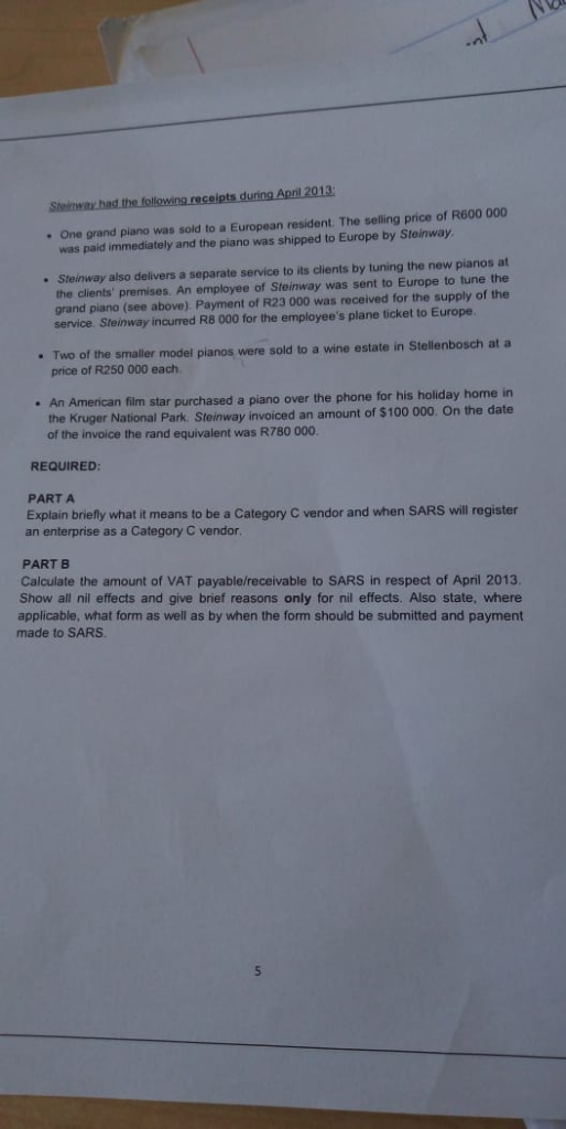 company with a financial year end of 30 June Steinway grand pianos.