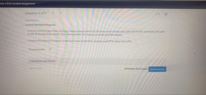 ter EOC Graded Assignment Question 5 of 8 - / 1
