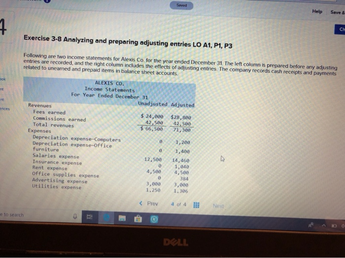  Saved Help Save & 4 Ch Exercise 3-8 Analyzing and preparing