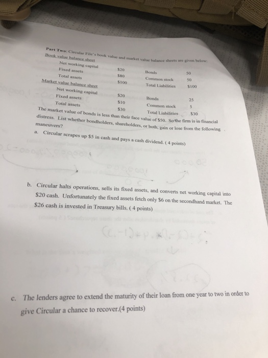  Part Two: Circular File's book value and market value balance sheets