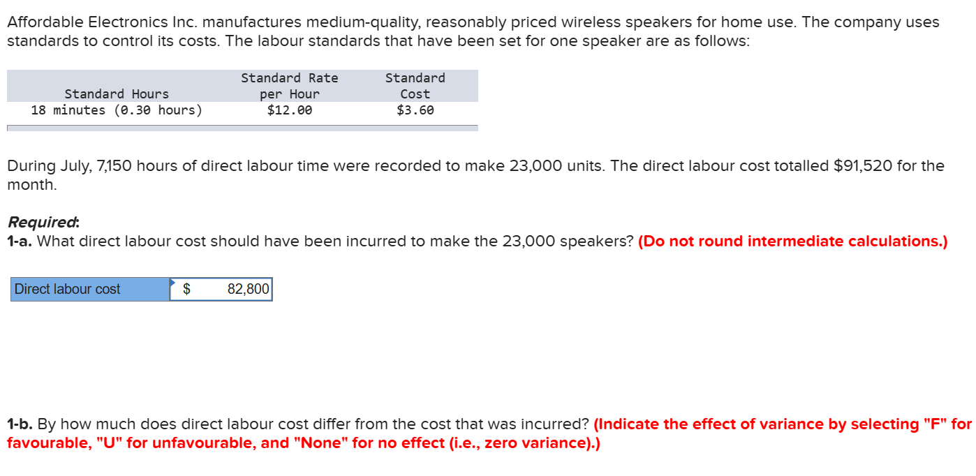  Please answer 2 & 3 Affordable Electronics Inc. manufactures medium-quality, reasonably