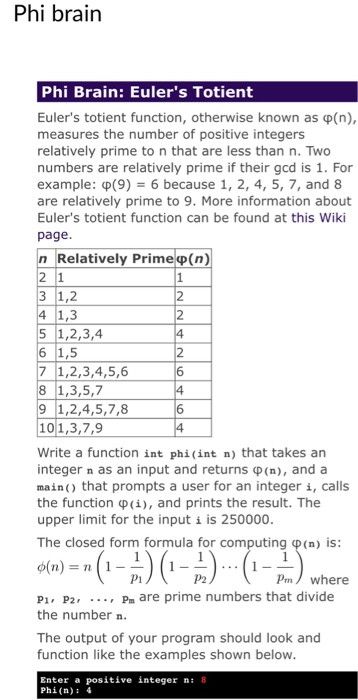  How could I code this in Java. Phi brairn Phi Brain: