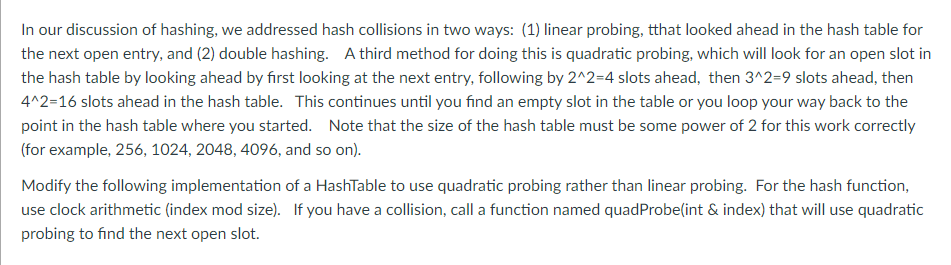  In c++ template class Table { public: static const std::size_t CAPACITY