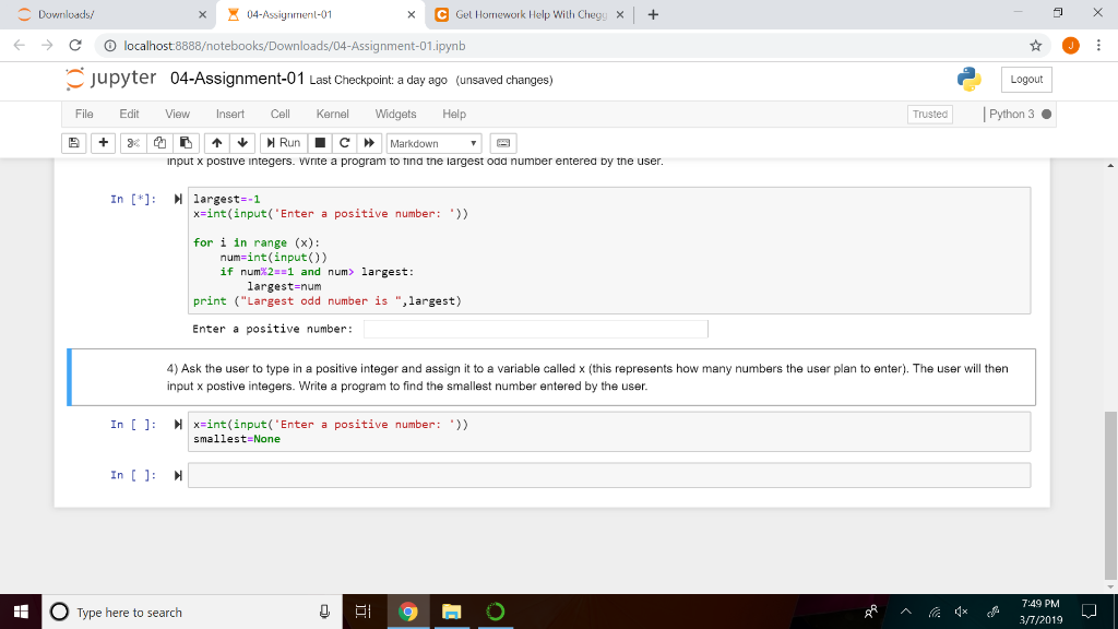 jupyter 04-Assignment-01 Last Checkpoint a day ago (autosaved) Logout File Edit View