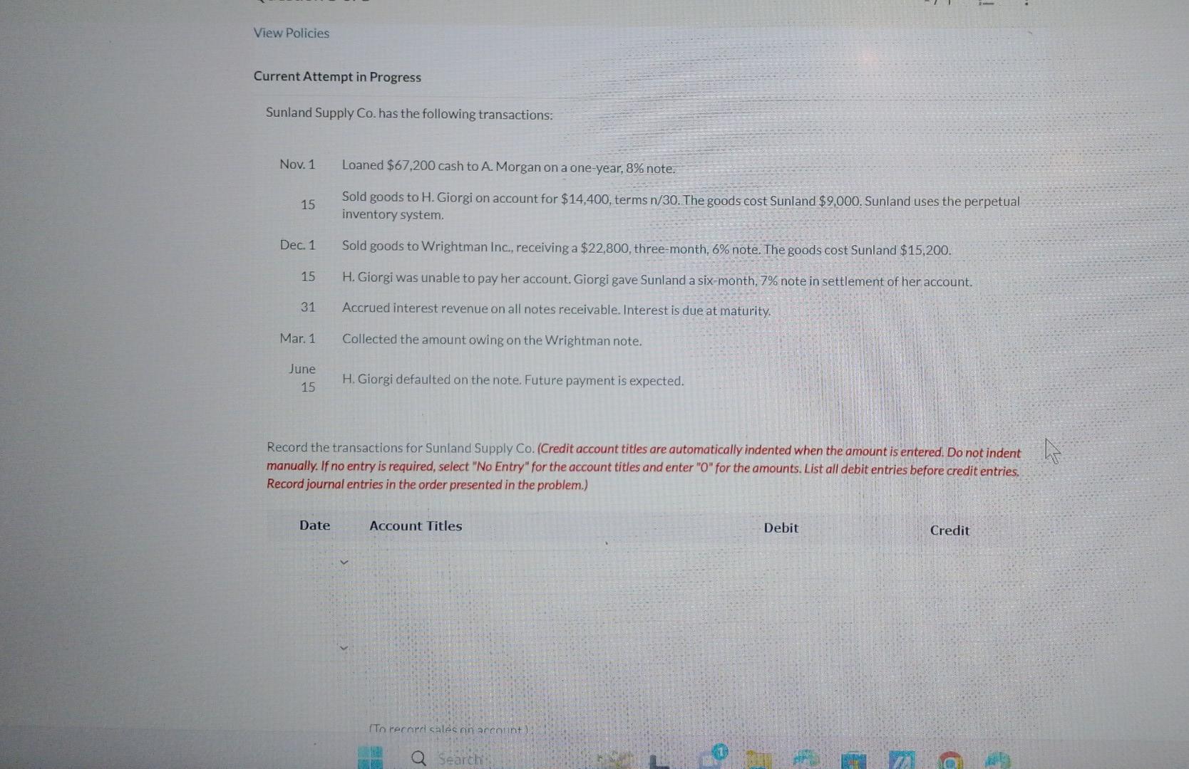  please send full answer View Policies Current Attempt in Progress Sunland