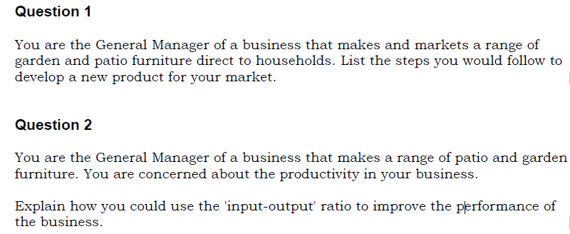 Management 02 Requirement: Write at least 10 lines in each question. Question