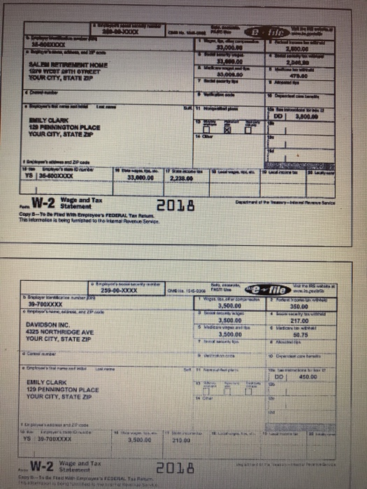 Based on the interview notes and the documents below, calculate the following