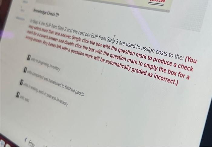  question mark will be automation mark to empty the box for