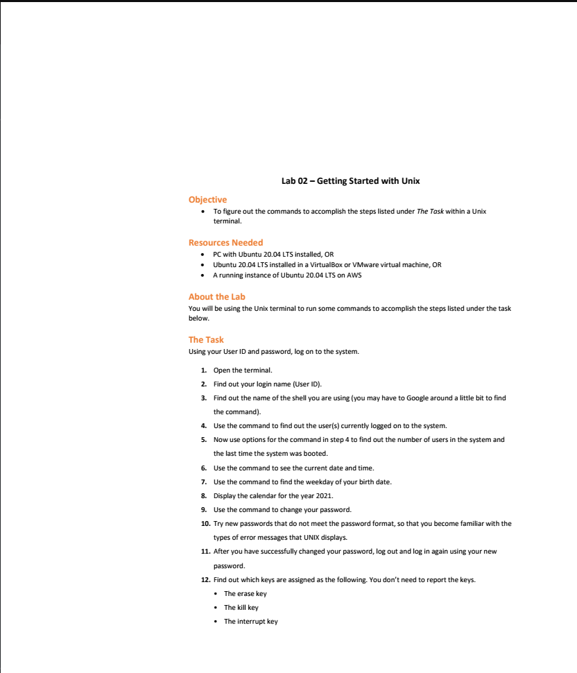  Resources Needed - PC with Ubuntu 20.04 LTS installed, OR -