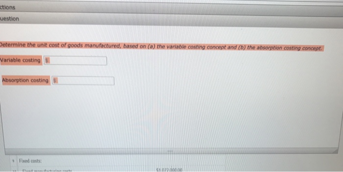 Ended December 31, 2016 10,912,000.00 1 Sales 2Variable cost of goods sold: