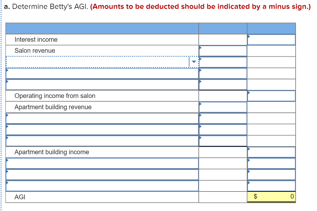 information applies to the questions displayed below.) Betty operates a beauty salon