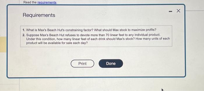 drinks: 1. Right - Cola in 12 -oz. cans for $1.60 per