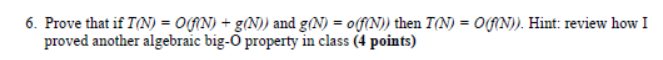 entails t(N) = 0(f(n)) (b) t(N) = 2(f(n)) entails t(N) = 0