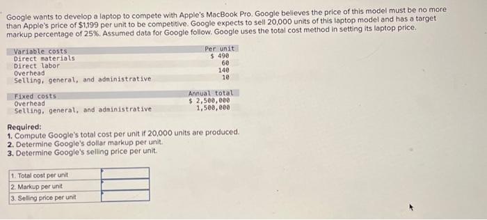  Google wants to develop a laptop to compete with Apple's MacBook