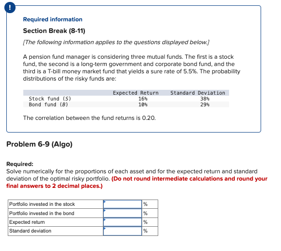  Required information Section Break (8-11) [The following information applies to the