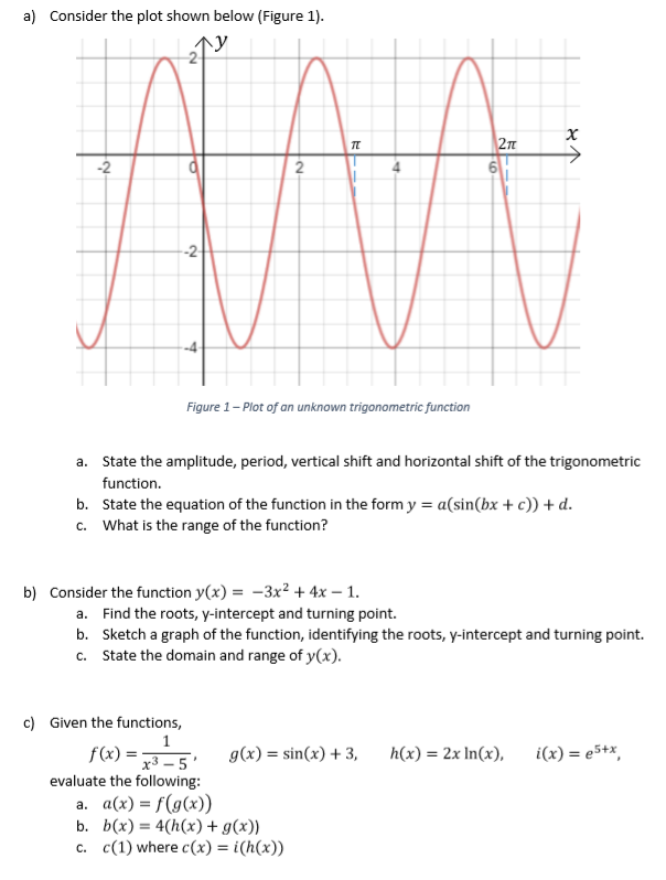  a) Consider the plot shown below (Figure 1). TT -2 2.