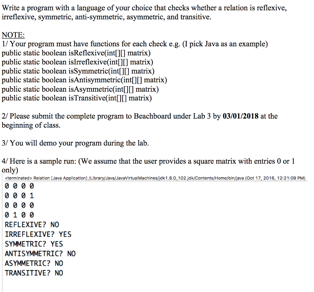 Programming Language: C++ Write a program with a language of your choice