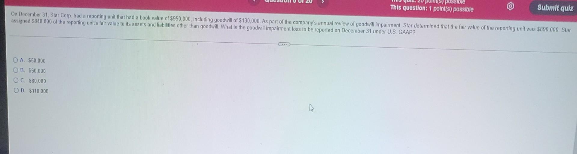  pom (5) possible This question: 1 point(s) possible Submit quiz On