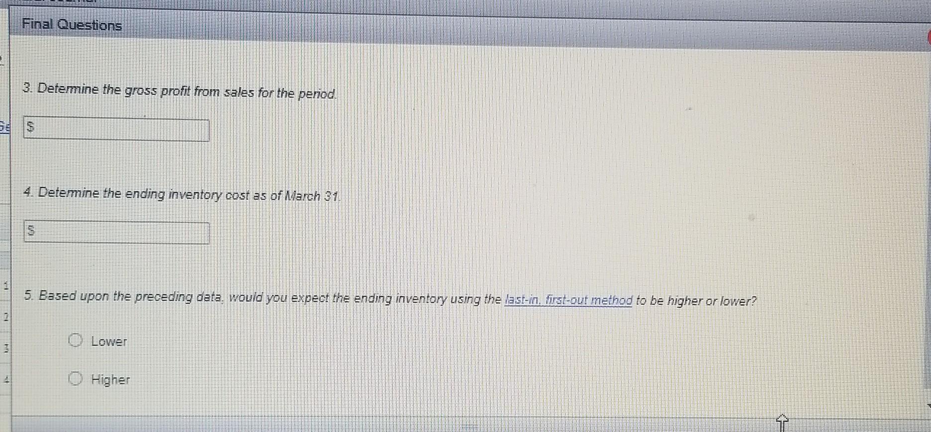 Determine the total sales and the total cost of goods sold for
