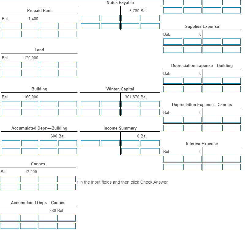 each account balance, and denote the balance as Bal. Date Accounts Debit