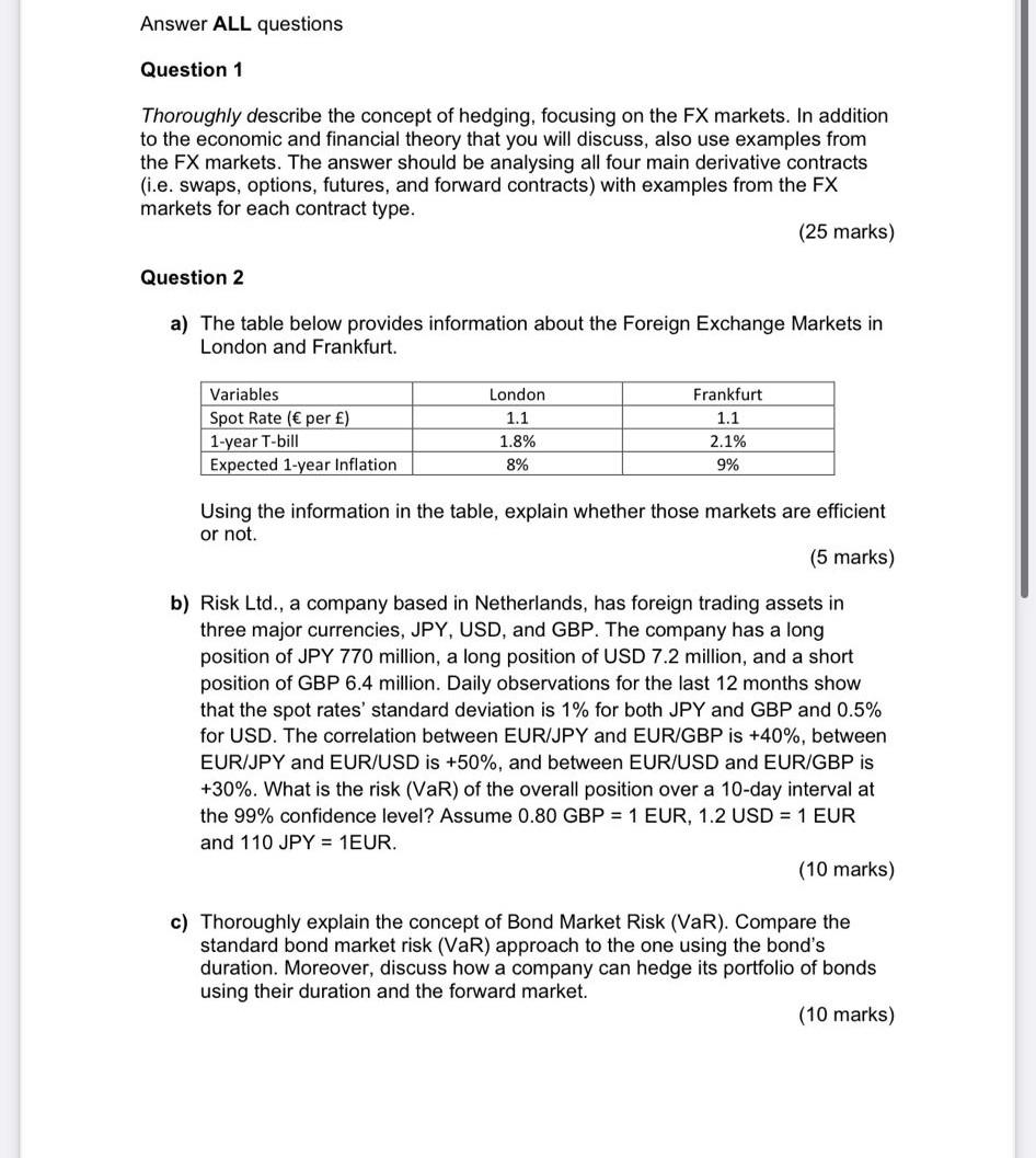 please do part C correctly will upvote Answer ALL questions Question