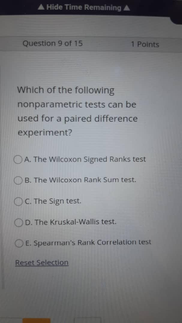  just provide the correct answer THIS IS A RESEACH METHODS QUESTION