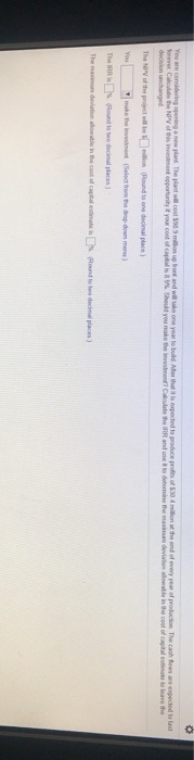 98.9 million upfront and will take one year to build. After that