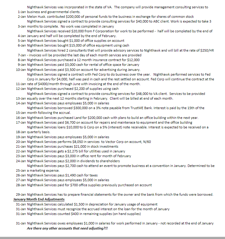 NEED HELP PLEASE ALL INFORMATION IS GIVEN BELOW -Create a journal entries