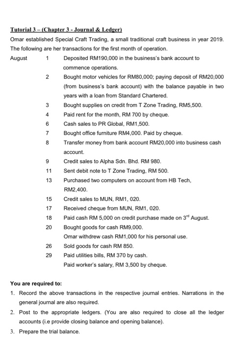  1 3 4 6 8 Tutorial 3 - (Chapter 3 -