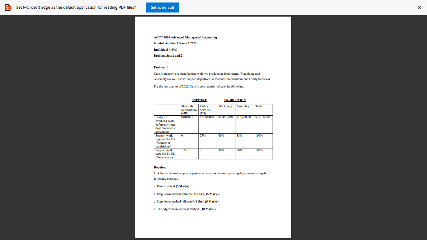  Set Microsoft Edge as the default application for reading PDF files?