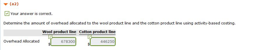 overhead costs of $1,124,550. It has allocated overhead on a plantwide basis